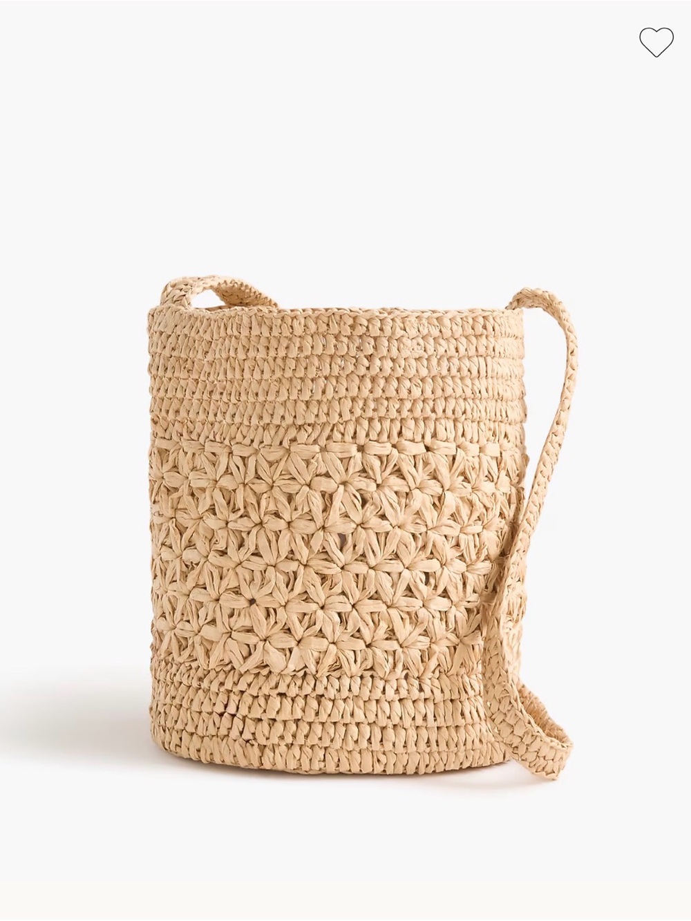 J. Crew Floral woven bucket bag with Tie Closure